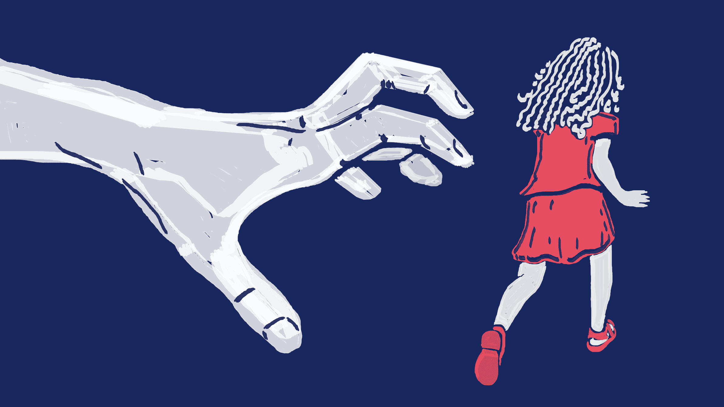 uciekająca dziewczynka